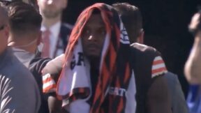 Deshaun Watson is carted off the field