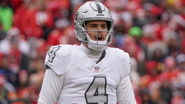 Aidan O'Connell in his Raiders uniform