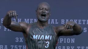 Dwyane Wade's statue from the Miami Heat