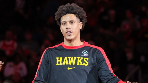 Jalen Johnson before a Hawks game