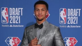 Jalen Suggs in a suit