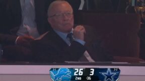 Jerry Jones looking unhappy