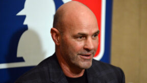 Kirk Gibson at a press conference