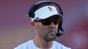 Lincoln Riley in a headset