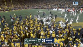 Michigan and Michigan State players brawl