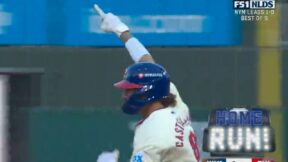 Nick Castellanos celebrating a homer