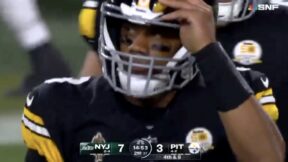 Russell Wilson in a Steelers uniform