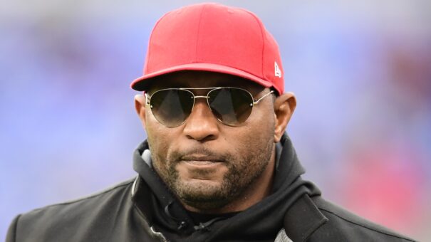 Ray Lewis looks on