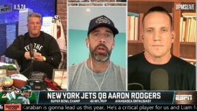 Aaron Rodgers reacting live on 'The Pat McAfee Show'