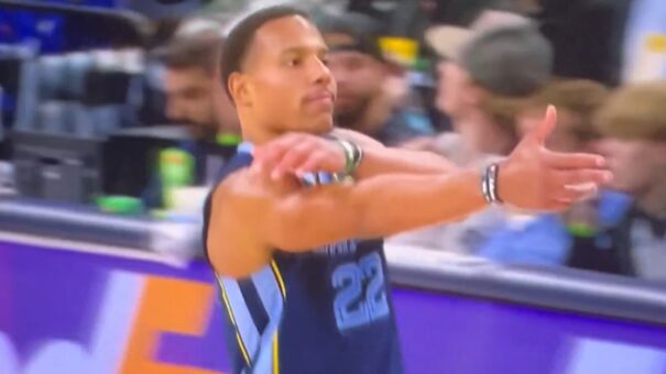 Desmond Bane doing a gun celebration