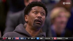 Jalen Rose looking shocking after Erik Spoelstra's timeout blunder during Heat-Pistons