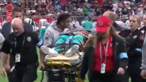 Grant DuBose leaves the field on a stretcher