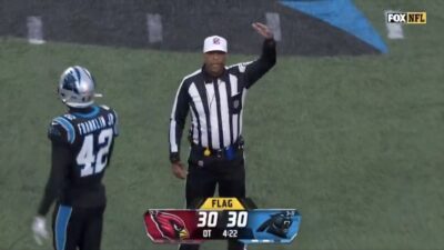 Sam Franklin shouting an insult heard on a hot mic during Panthers-Cardinals game