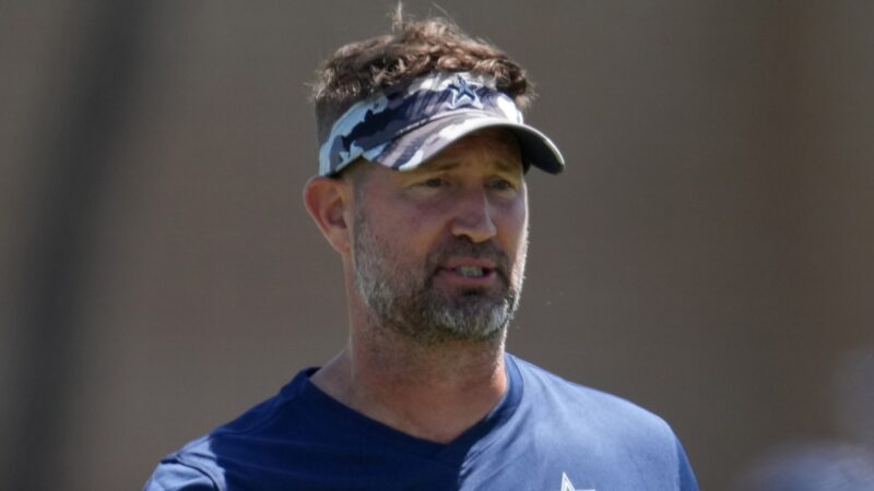 Brian Schottenheimer in a visor