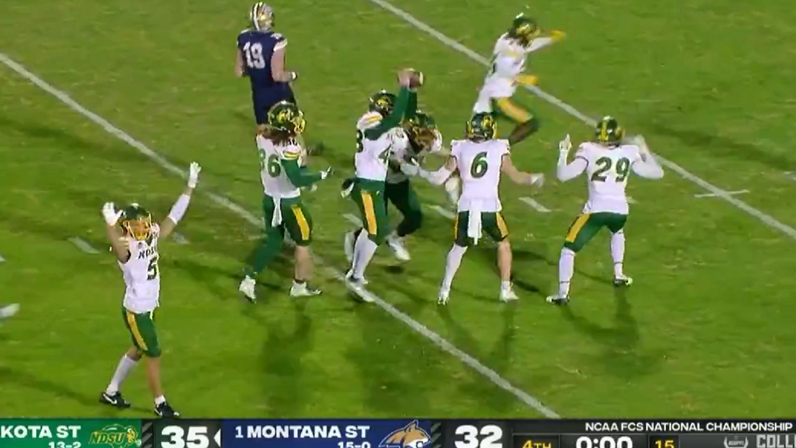 NDSU players celebrate