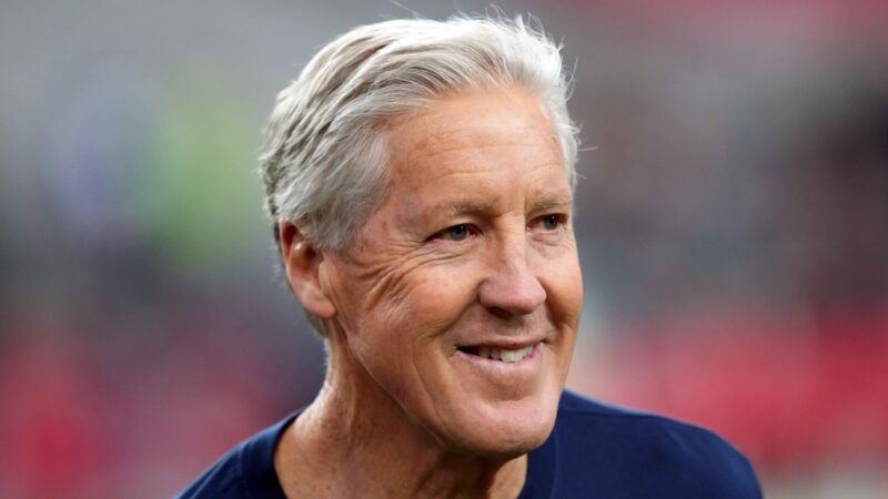 Pete Carroll smiles