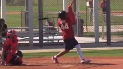 D'Angelo Ortiz hits at spring training