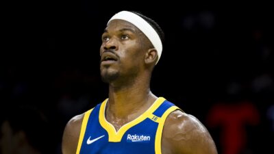 Jimmy Butler in a Warriors uniform