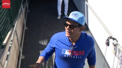 Sammy Sosa in the dugout