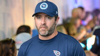 Brian Callahan looks on