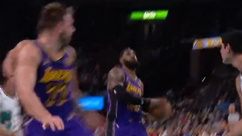 LeBron James holds a ball