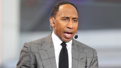 Stephen A. Smith on a set