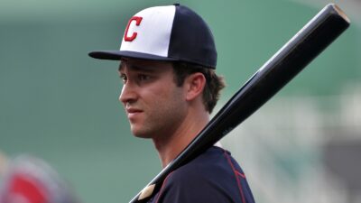 Tyler Naquin taking batting practice