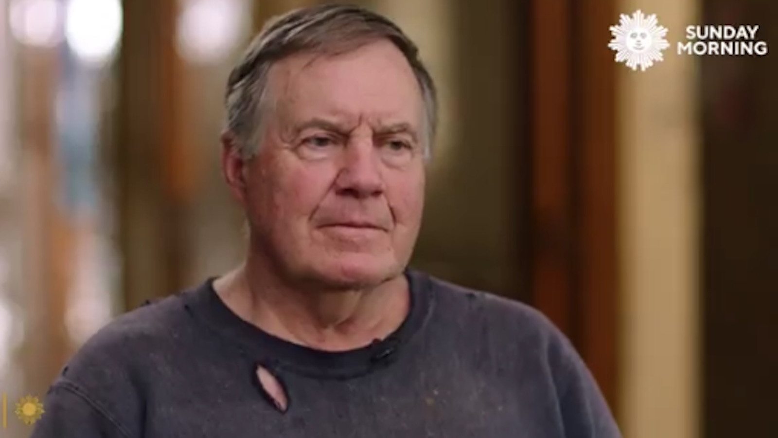 Bill Belichick during an interview with CBS