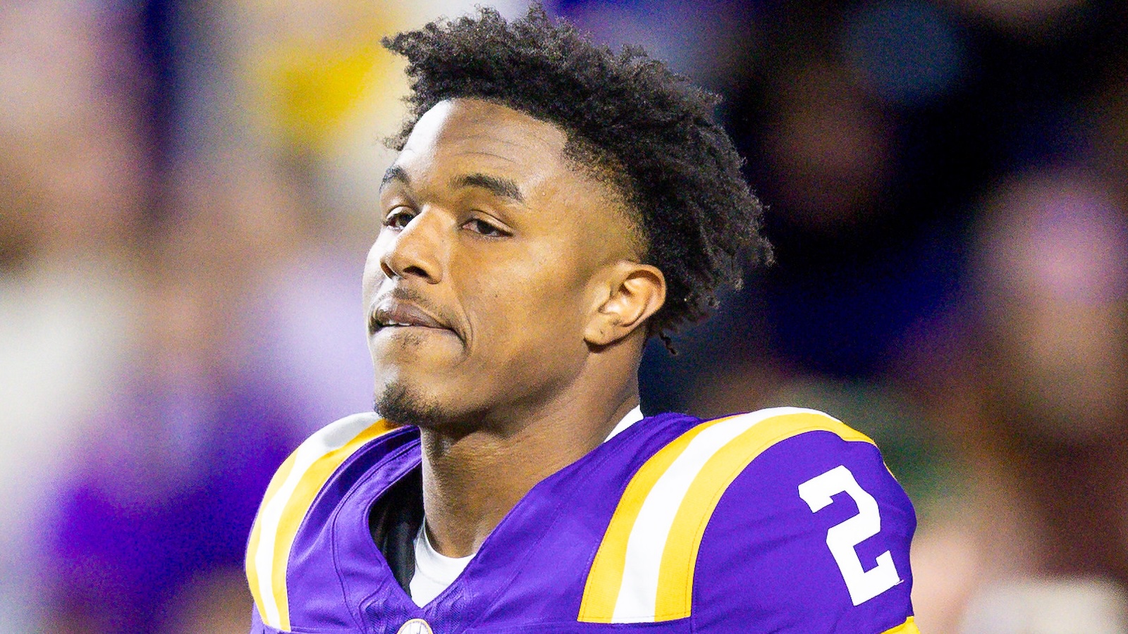 Kyren Lacy looks on