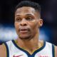 Russell Westbrook looks on