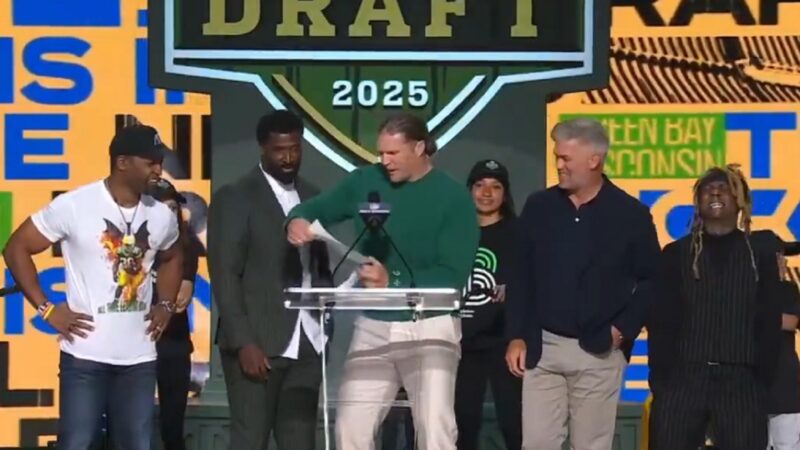 Clay Matthews on the stage