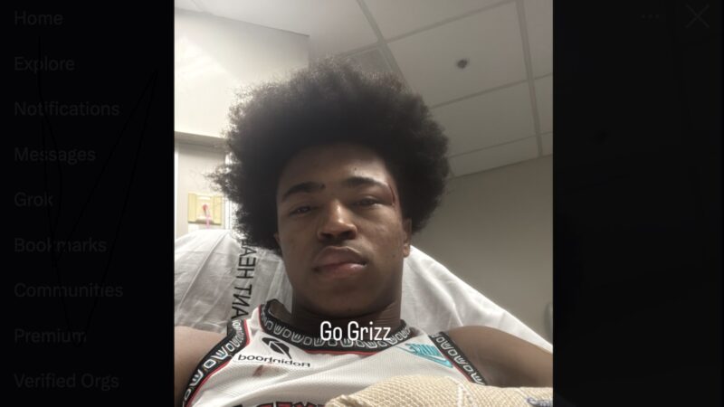 Grizzlies rookie Jaylen Wells in a cast