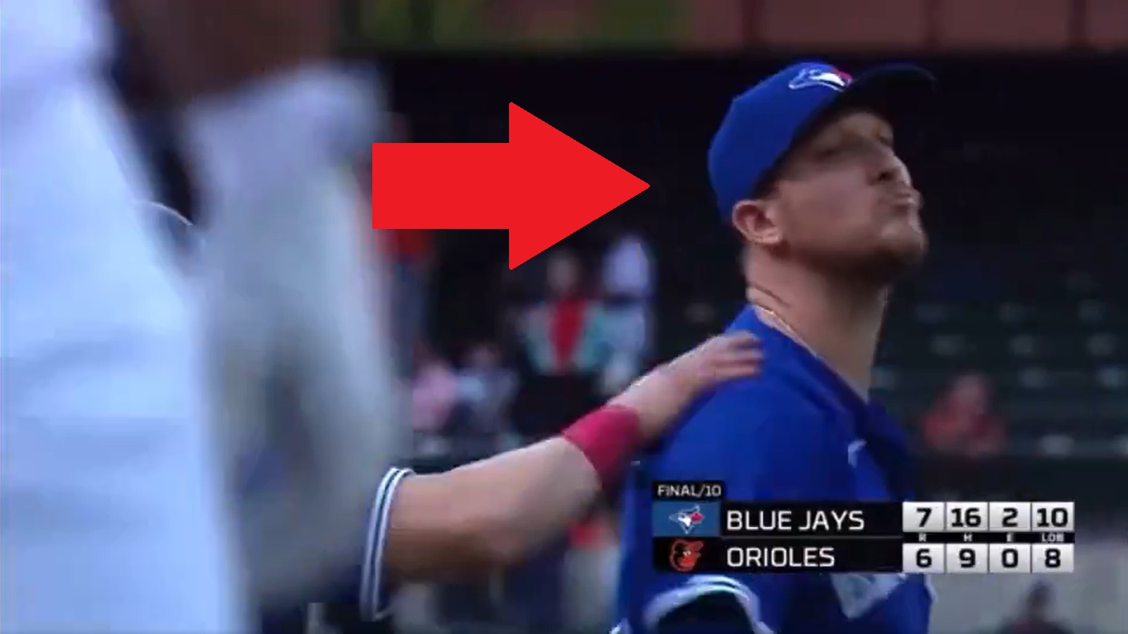 Jeff Hoffman taunting the Orioles