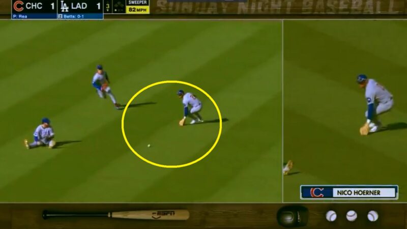 A Nico Hoerner interview in the middle of live play