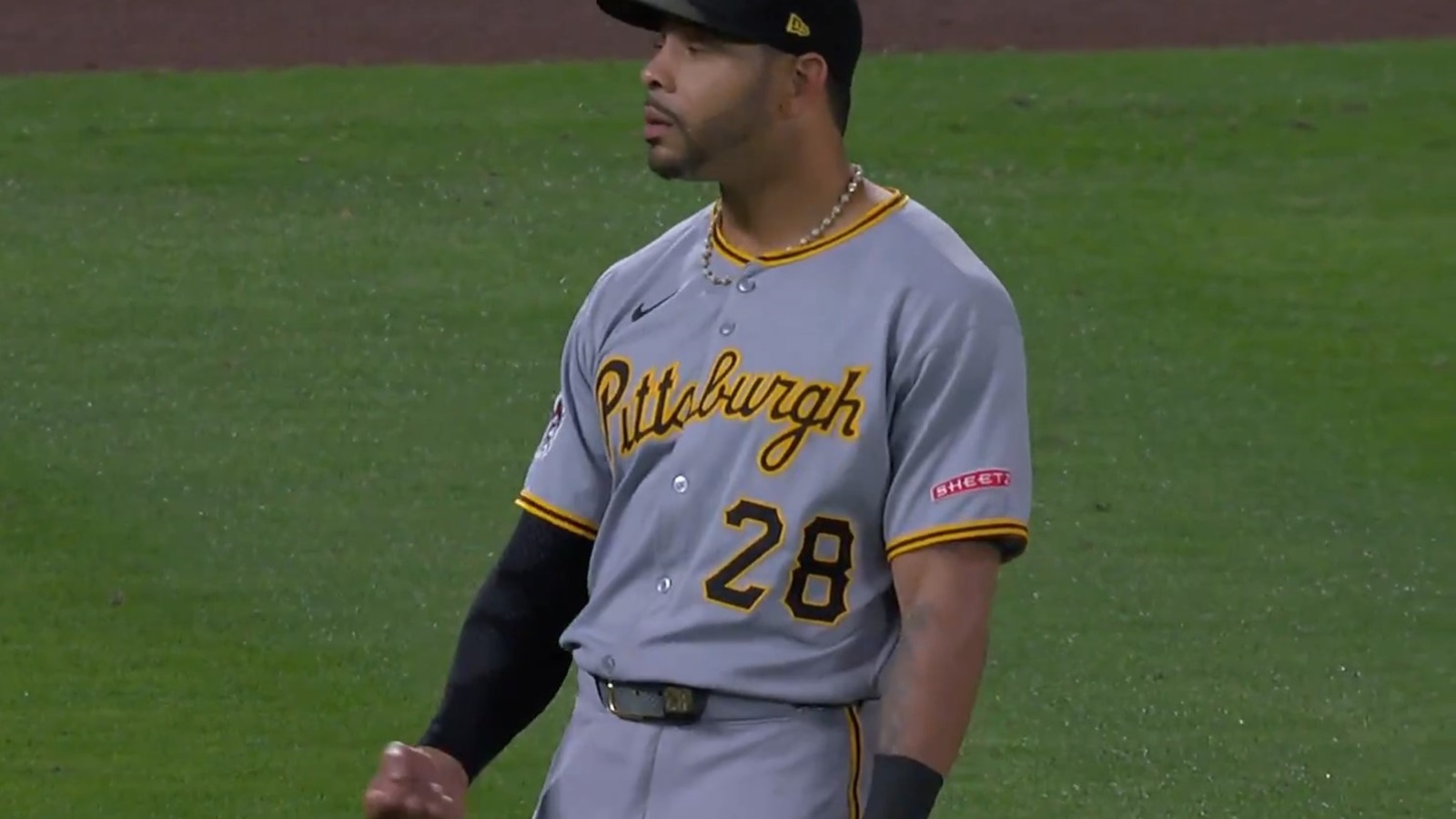 Tommy Pham gesturing to a fan