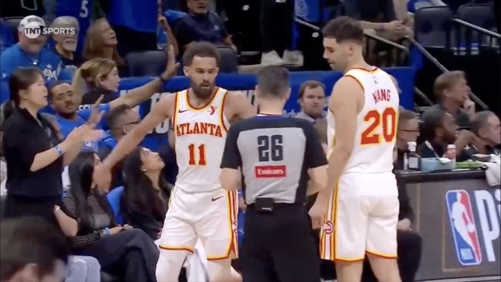 Hawks star Trae Young toying with a referee after getting ejected