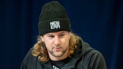 Tyler Warren at the NFL Combine