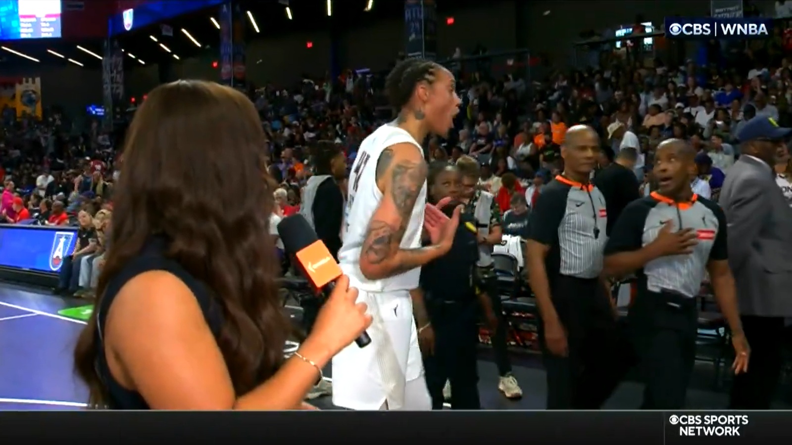 Brittney Griner yelling at referees