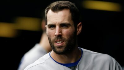 Chris Taylor in the dugout