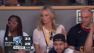 Christian Braun's mom at a game