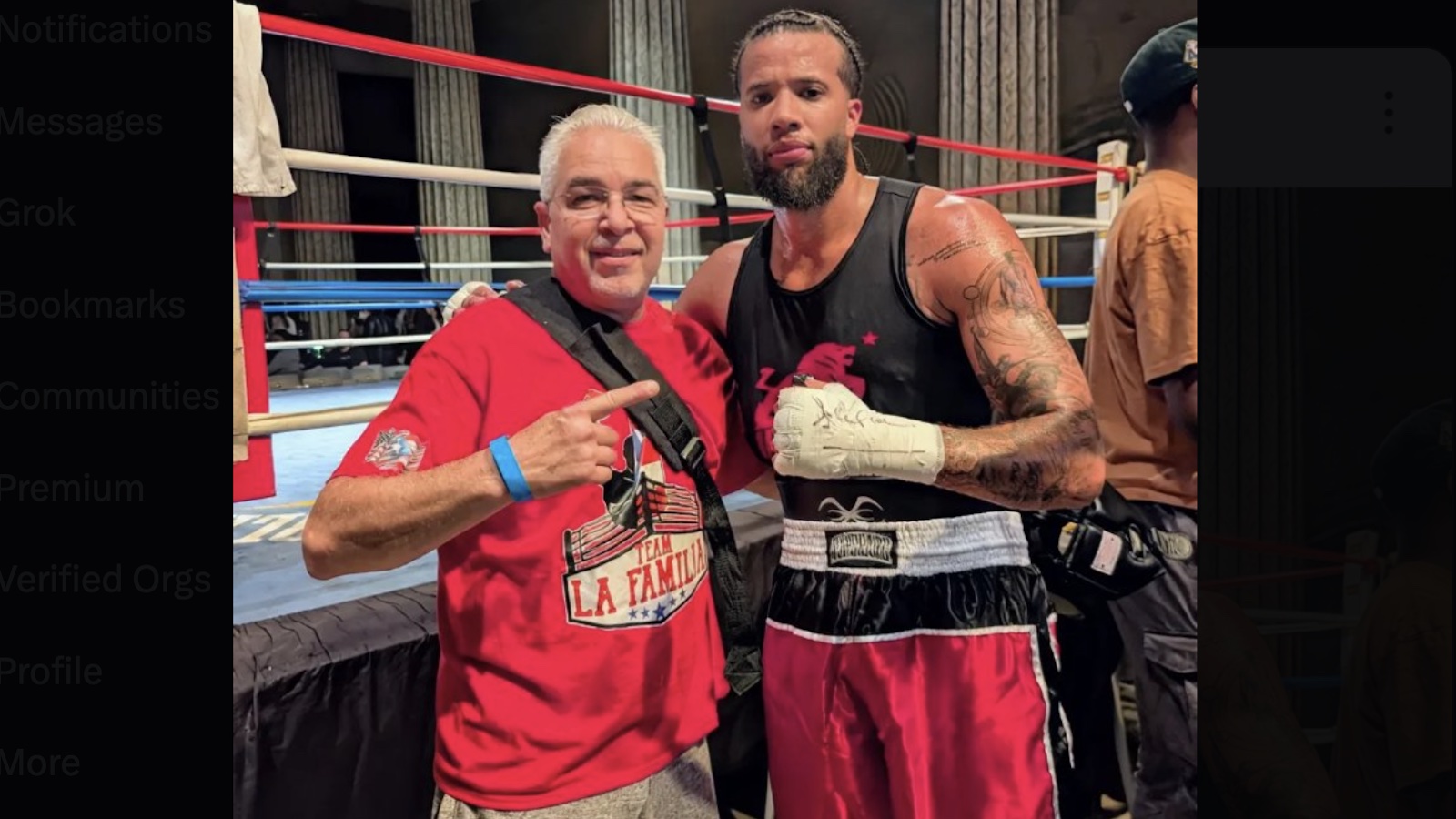 Michael Carter-Williams celebrating his boxing win