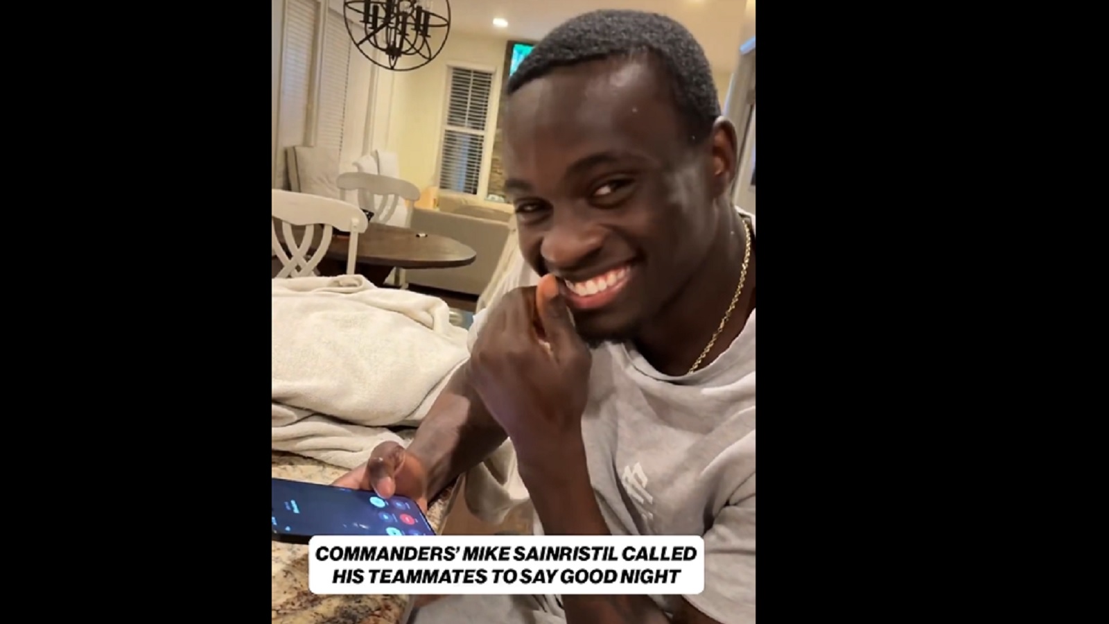 Mike Sainristil smiling