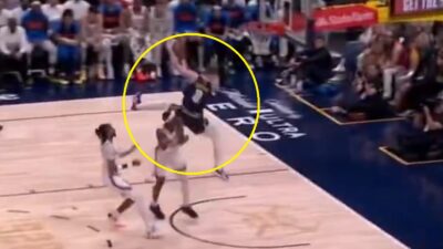 Shai Gilgeous-Alexander undercutting an opponent