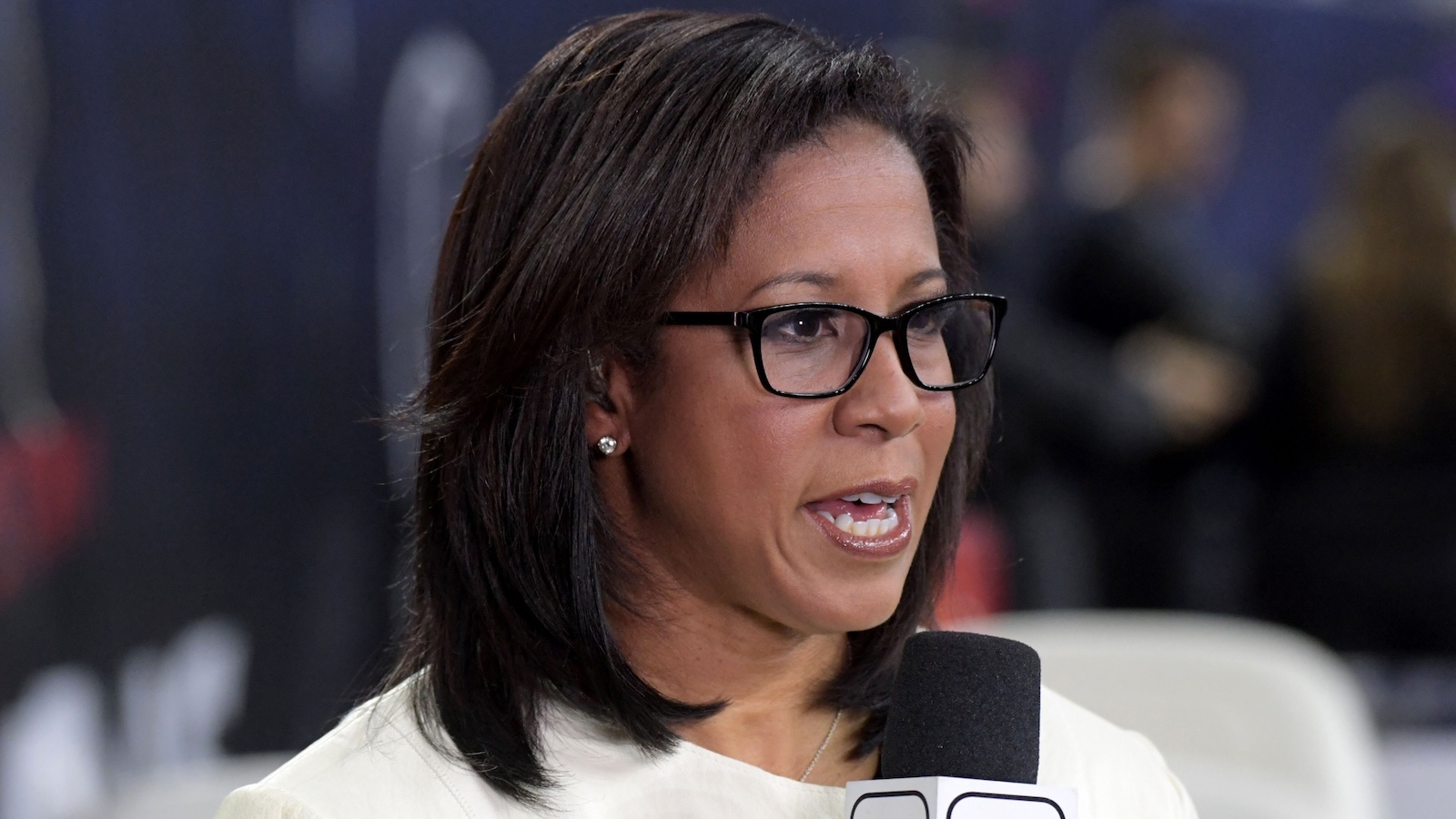 Lisa Salters reporting during an NFL game