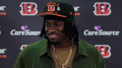 Shemar Stewart at a press conference