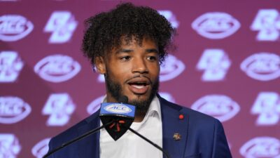 Thomas Castellanos at a press conference