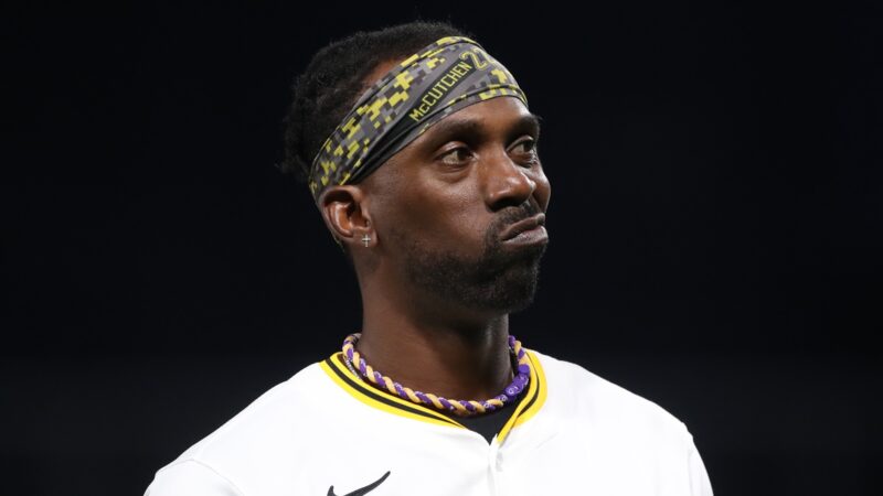 Andrew McCutchen looking on