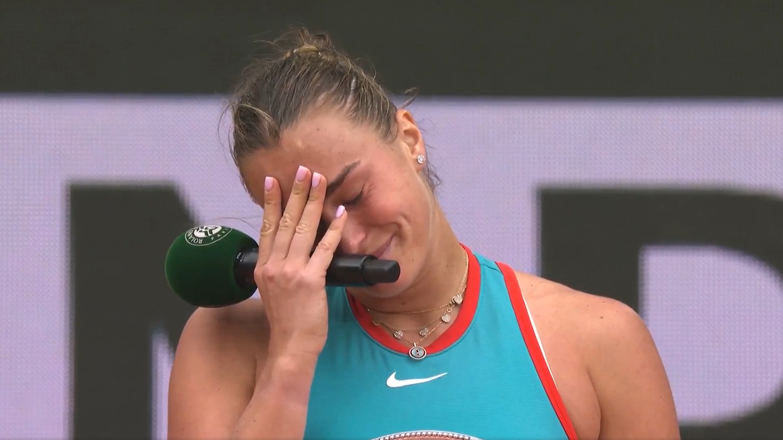 Aryna Sabalenka French Open speech