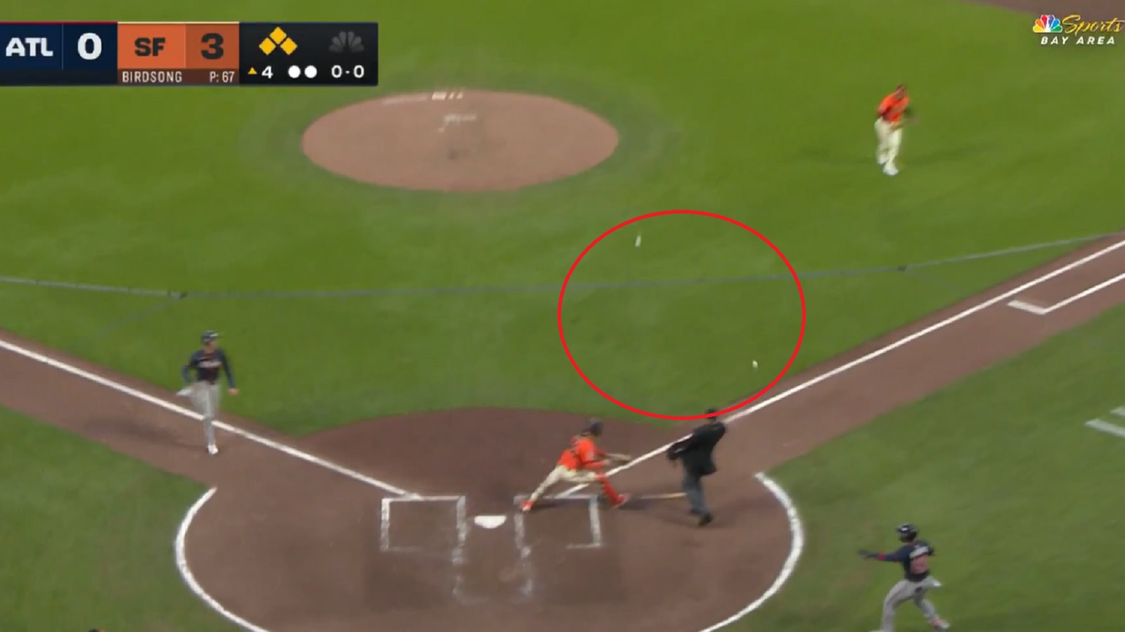 Fan throws balls onto field