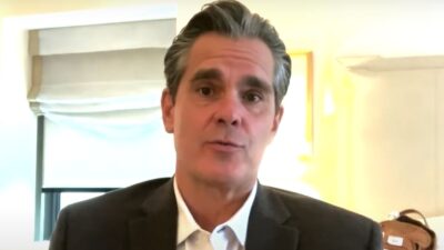 Chip Caray giving an interview